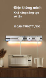 Ổ điện thanh ray cảm biến đèn led